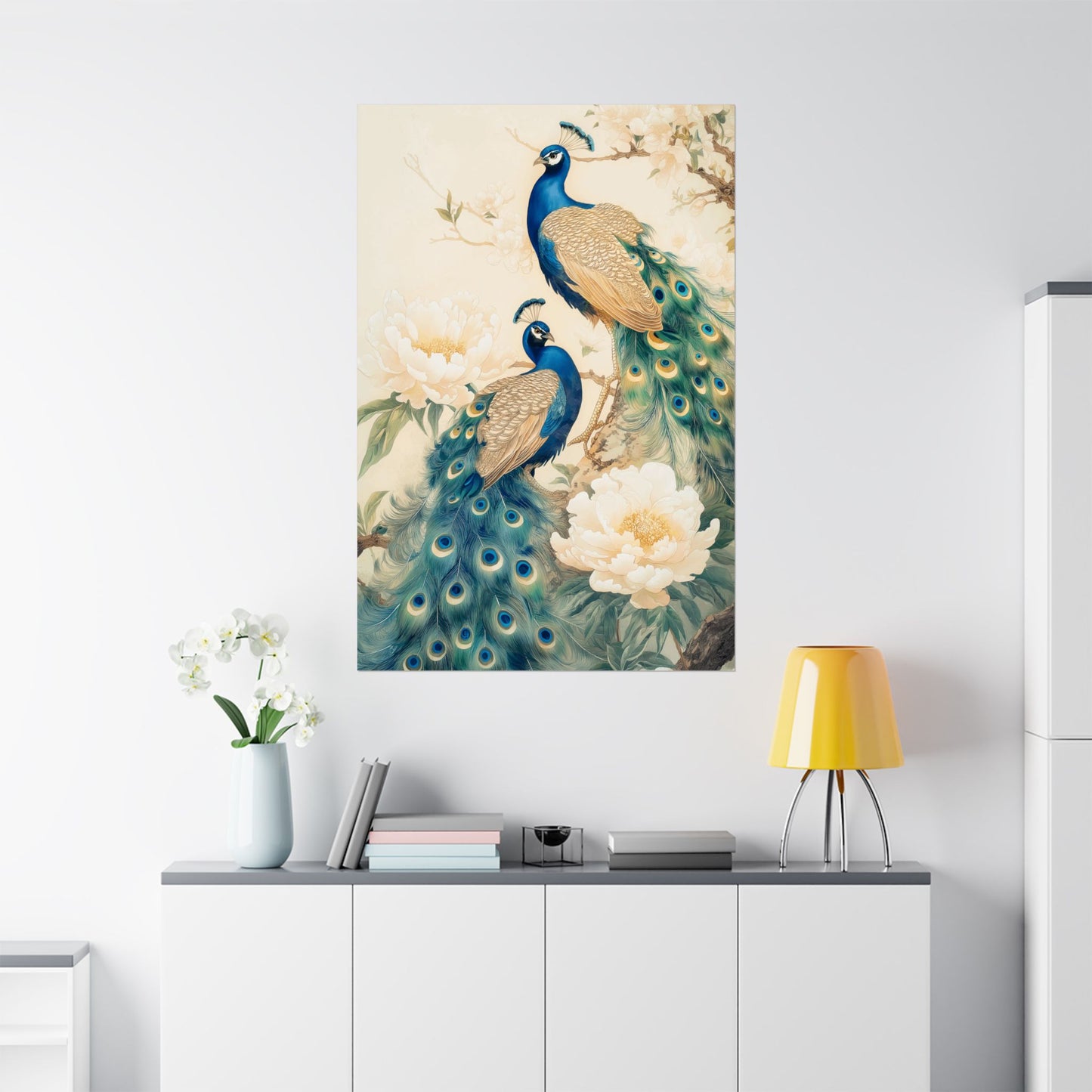 Matte Vertical Peacock Poster
