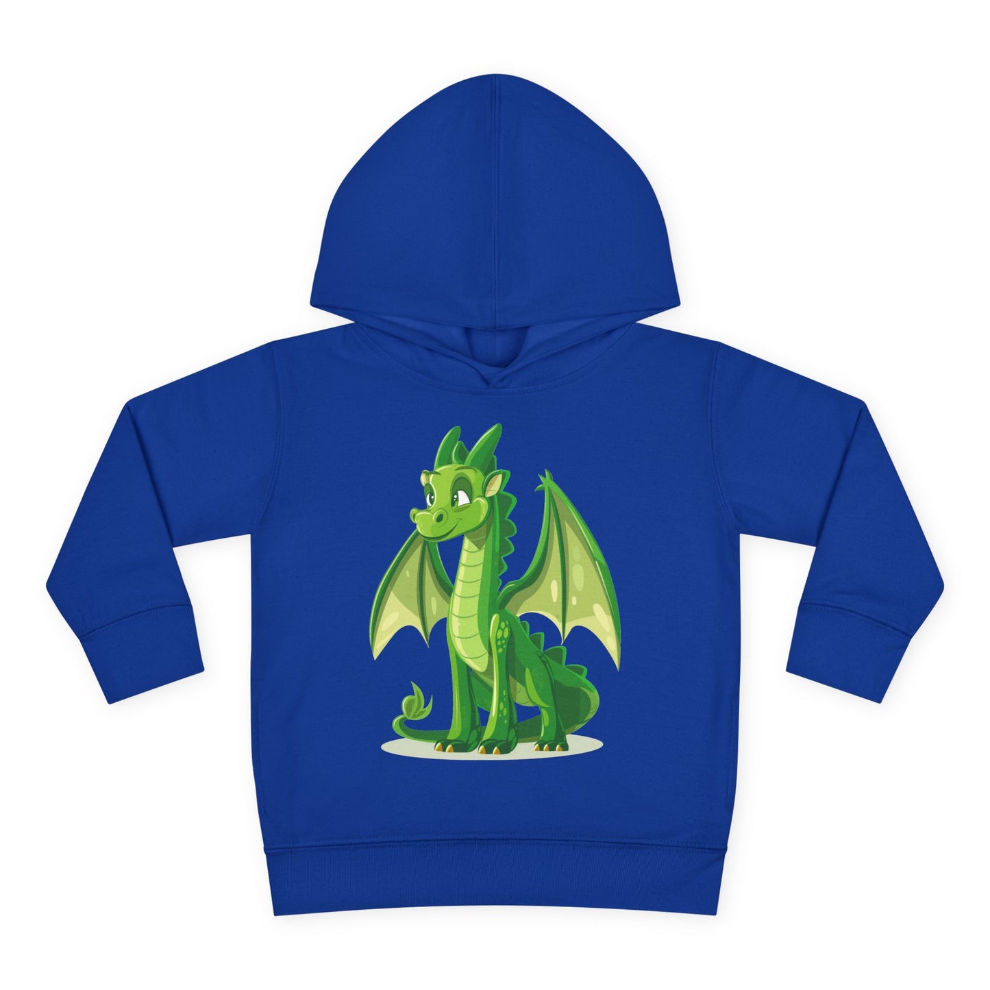 Toddler Pullover Fleece Hoodie - Cute Cartoon Dragon Design Hoodie