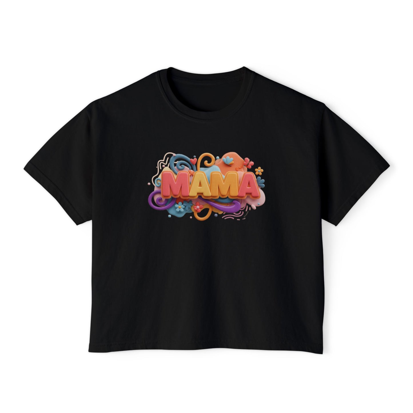 Mama Boxy Tee – Casual Women's T-Shirt for Moms - Women's Boxy Tee