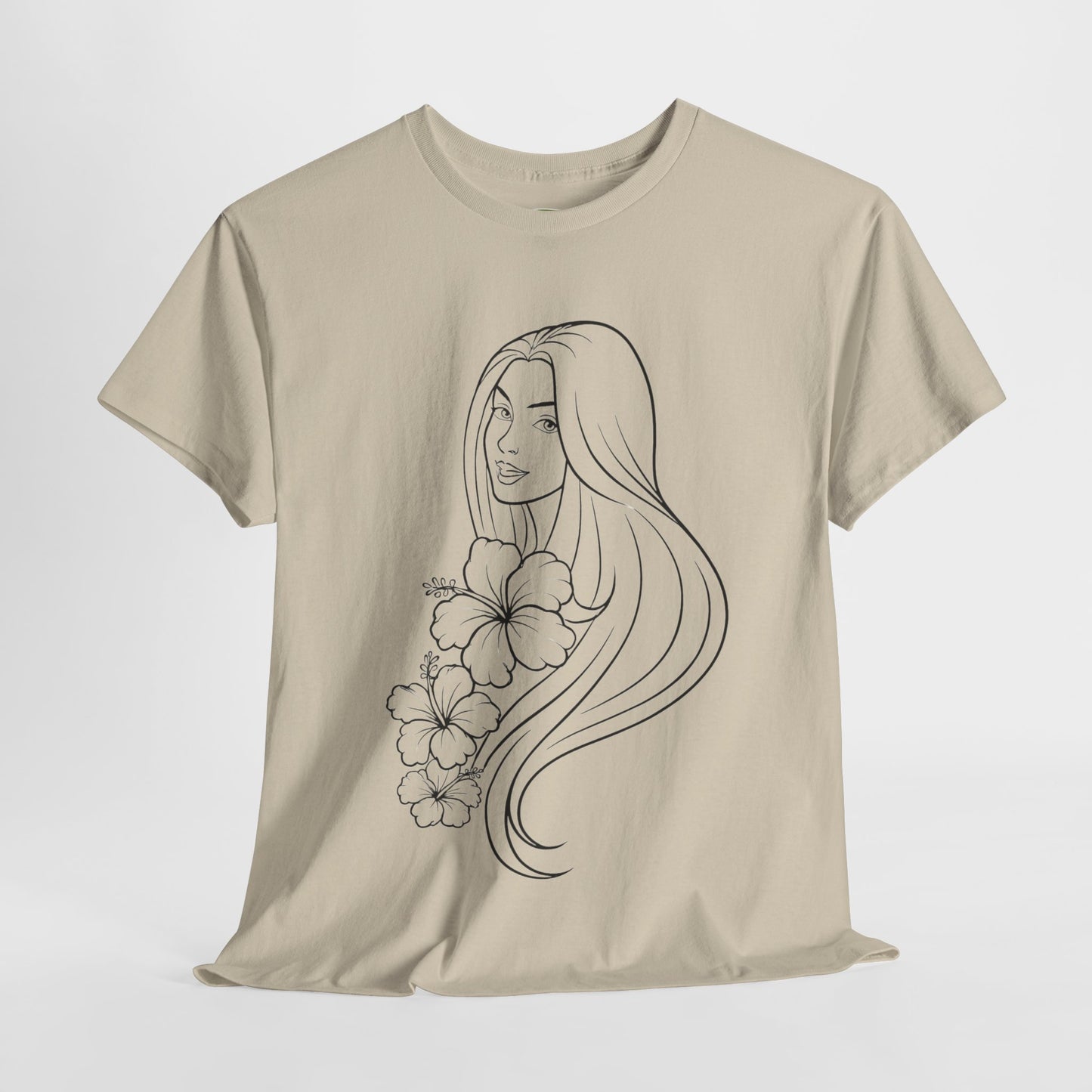 Floral Princess Cotton Tee - Chic Casual Wear - Birthday Gift - Mother's Day Gift