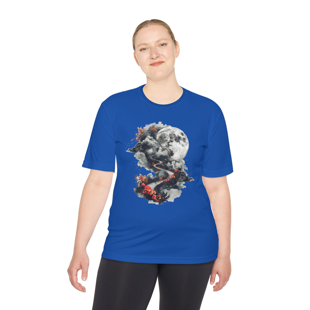 Unisex Wicking Tee Shirts - Beautiful Road Going up to Space T-shirt