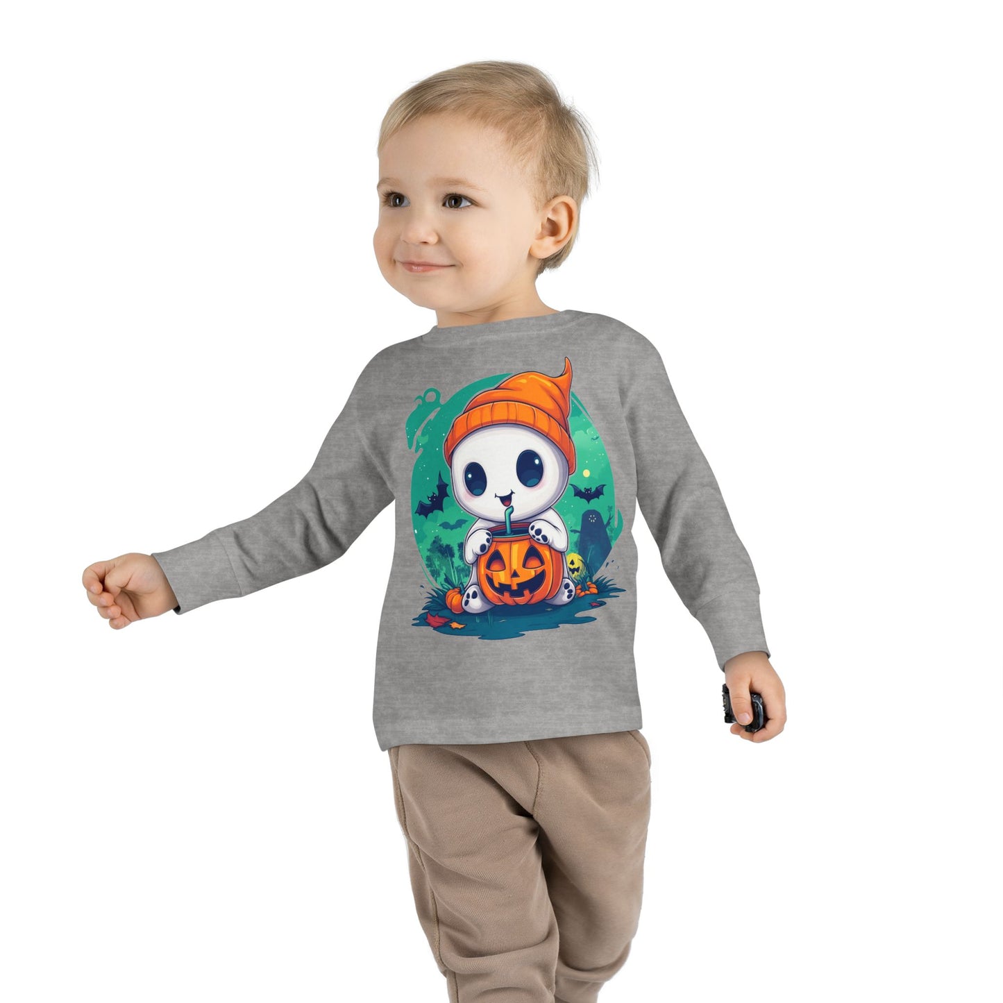 Toddler Long Sleeve Tee - Cute Halloween Design - Soft & Cozy Toddler Shirt