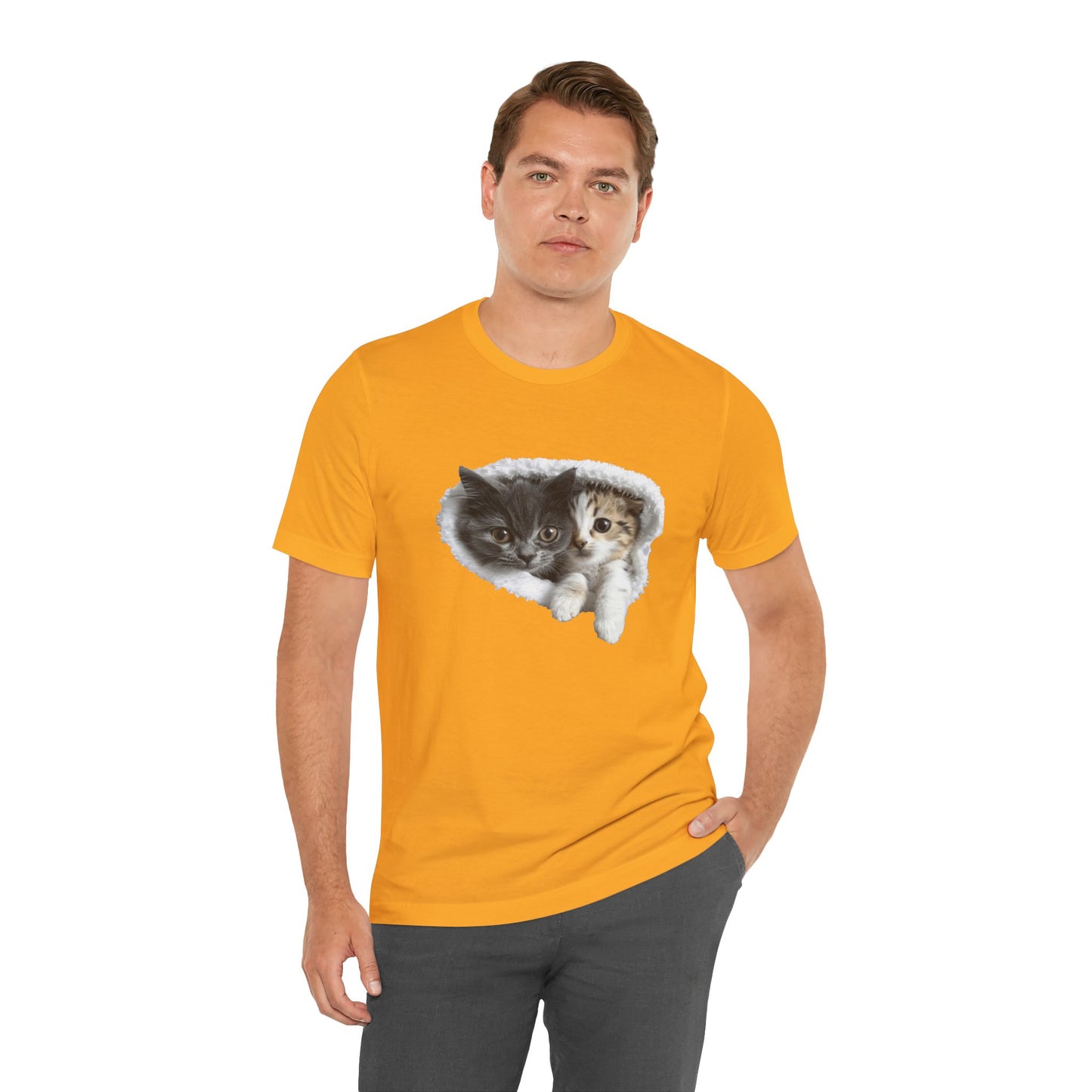 Cute Cats T-shirt for Cat Lovers - Lightweight Fabric Tee