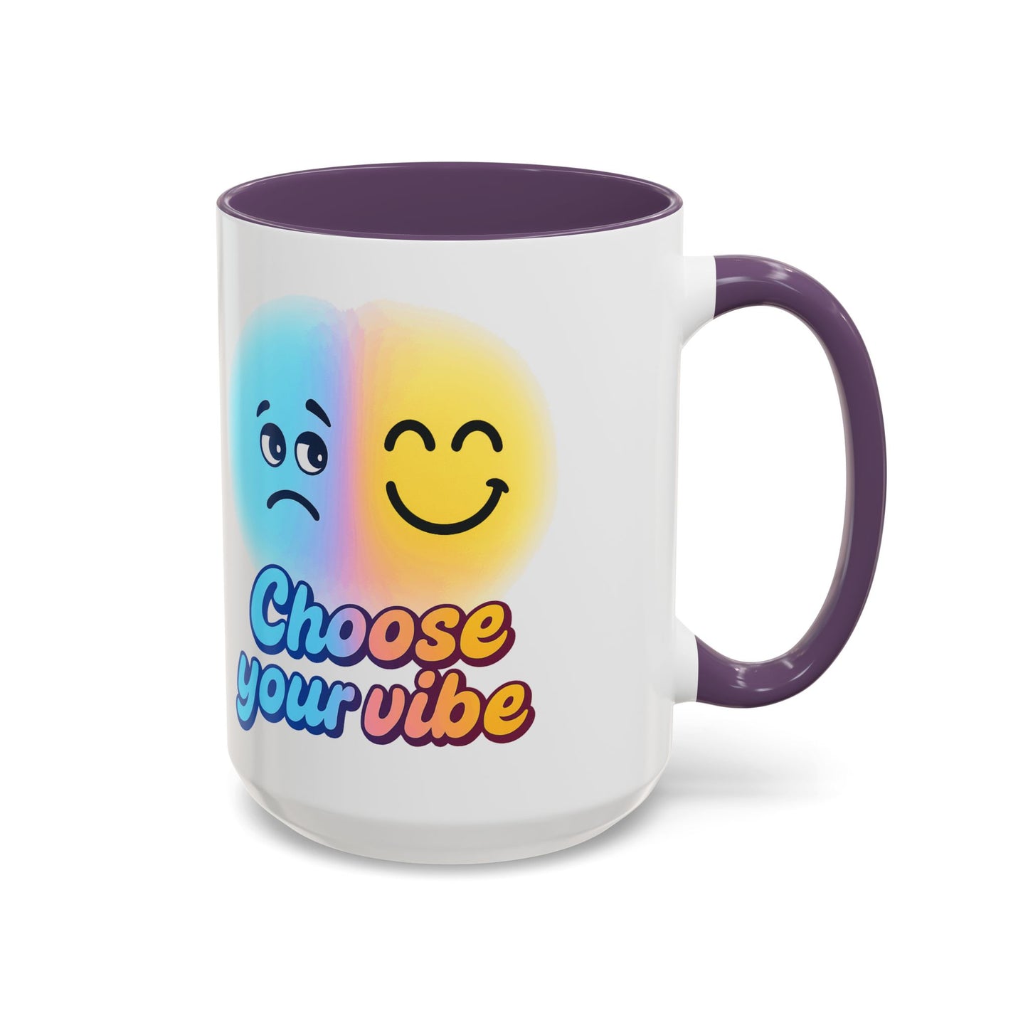 Choose Your Vibe Coffee Mug - Fun Accent Mug for Positive Energy, Happy Mood Gifts, Coffee Lovers, Unique Cup for Home or Office
