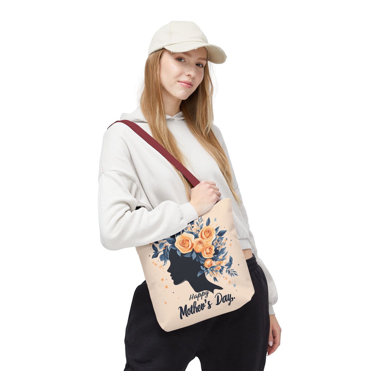Happy Mother's Day Floral Tote Bag – Perfect Gift for Moms and Caregivers