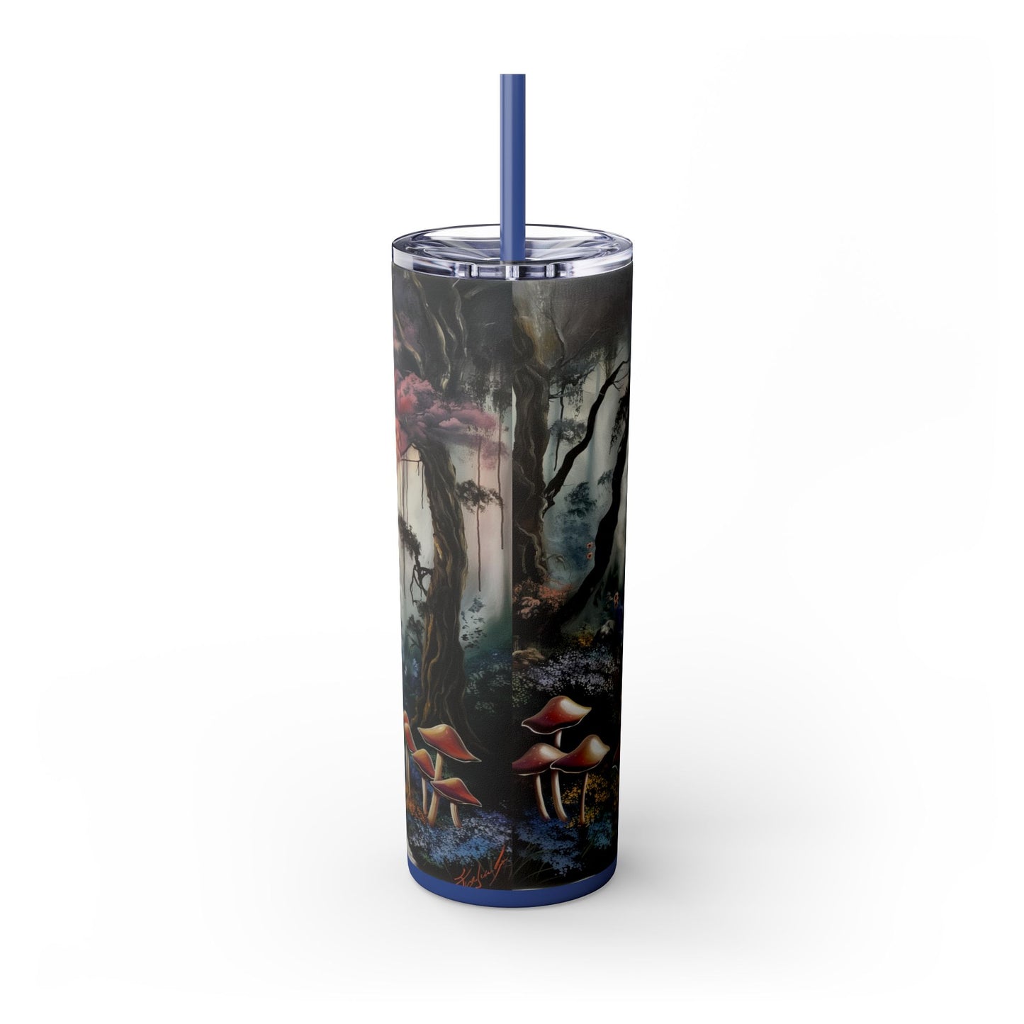 Skinny Tumbler with Straw, 20oz - Forest Insulated Tumbler