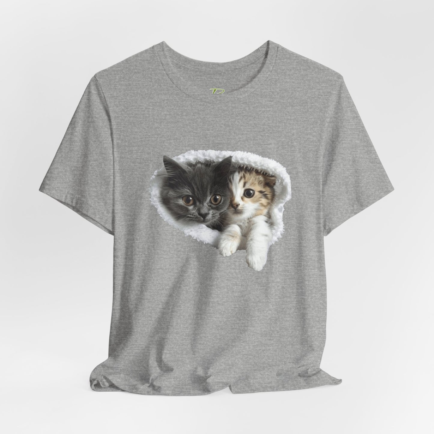 Cute Cats T-shirt for Cat Lovers - Lightweight Fabric Tee