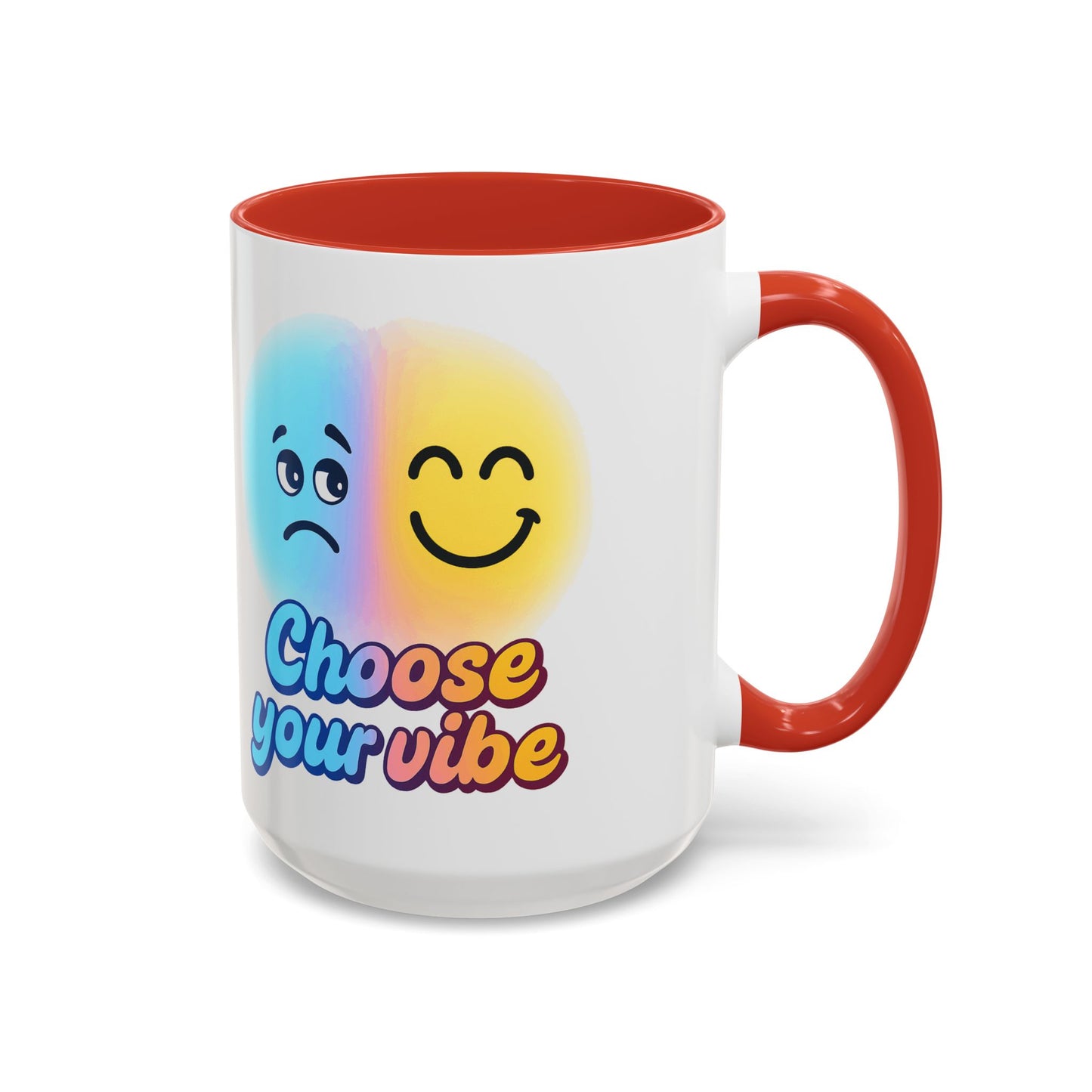 Choose Your Vibe Coffee Mug - Fun Accent Mug for Positive Energy, Happy Mood Gifts, Coffee Lovers, Unique Cup for Home or Office