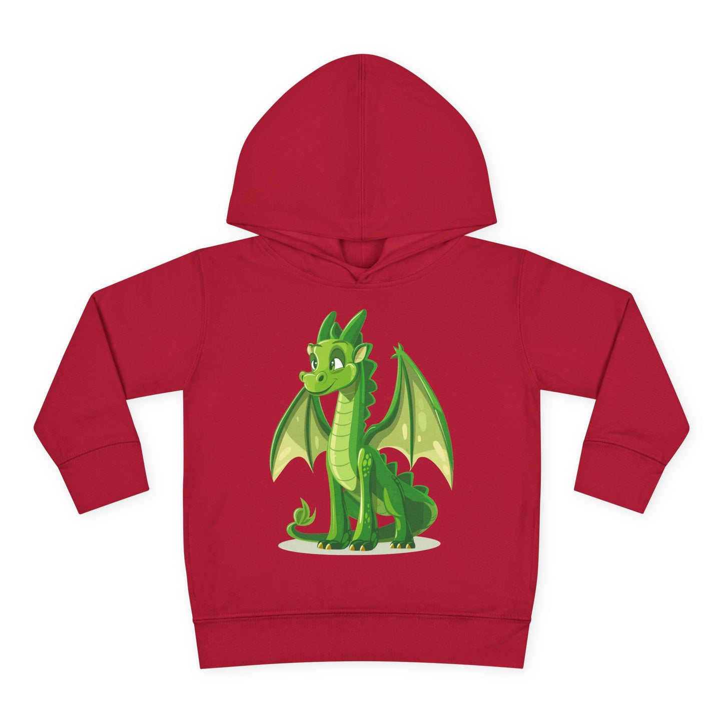 Toddler Pullover Fleece Hoodie - Cute Cartoon Dragon Design Hoodie
