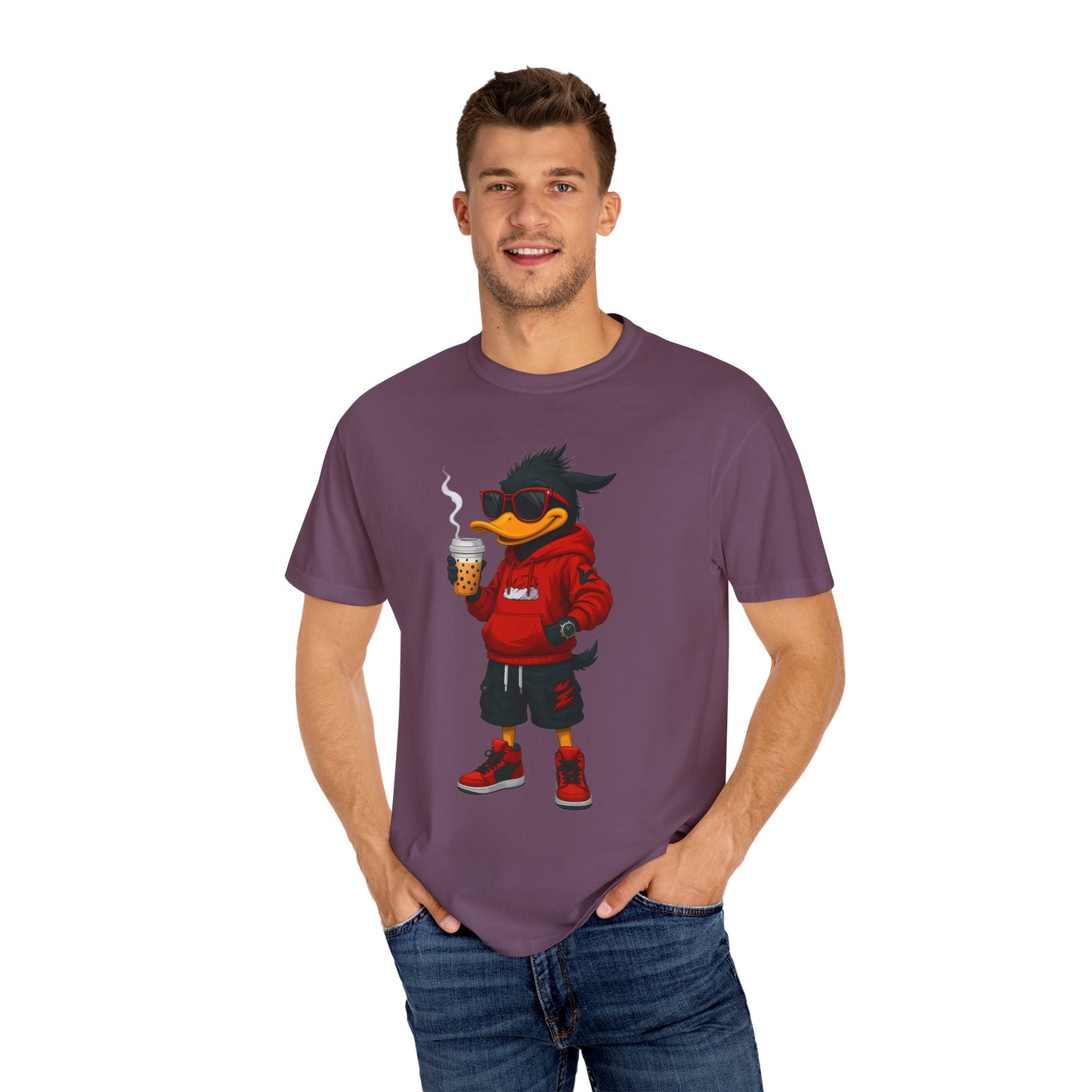 Cool Cartoon Duck Men's T-Shirt, Casual Graphic Tee, Fun Summer Shirt, Gift, Streetwear Style, Perfect for Parties