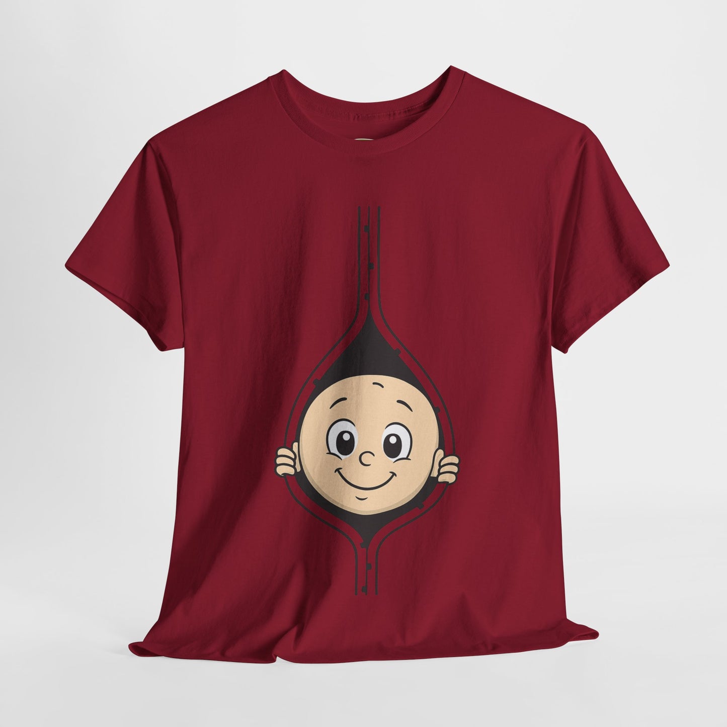 Cute Baby Face Cotton Tee - Fun Graphic T-Shirt for pregnant women