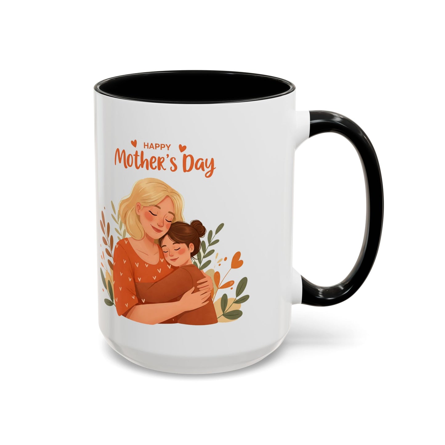 Happy Mother's Day Accent Coffee Mug - 11oz & 15oz, Perfect Gift for Moms