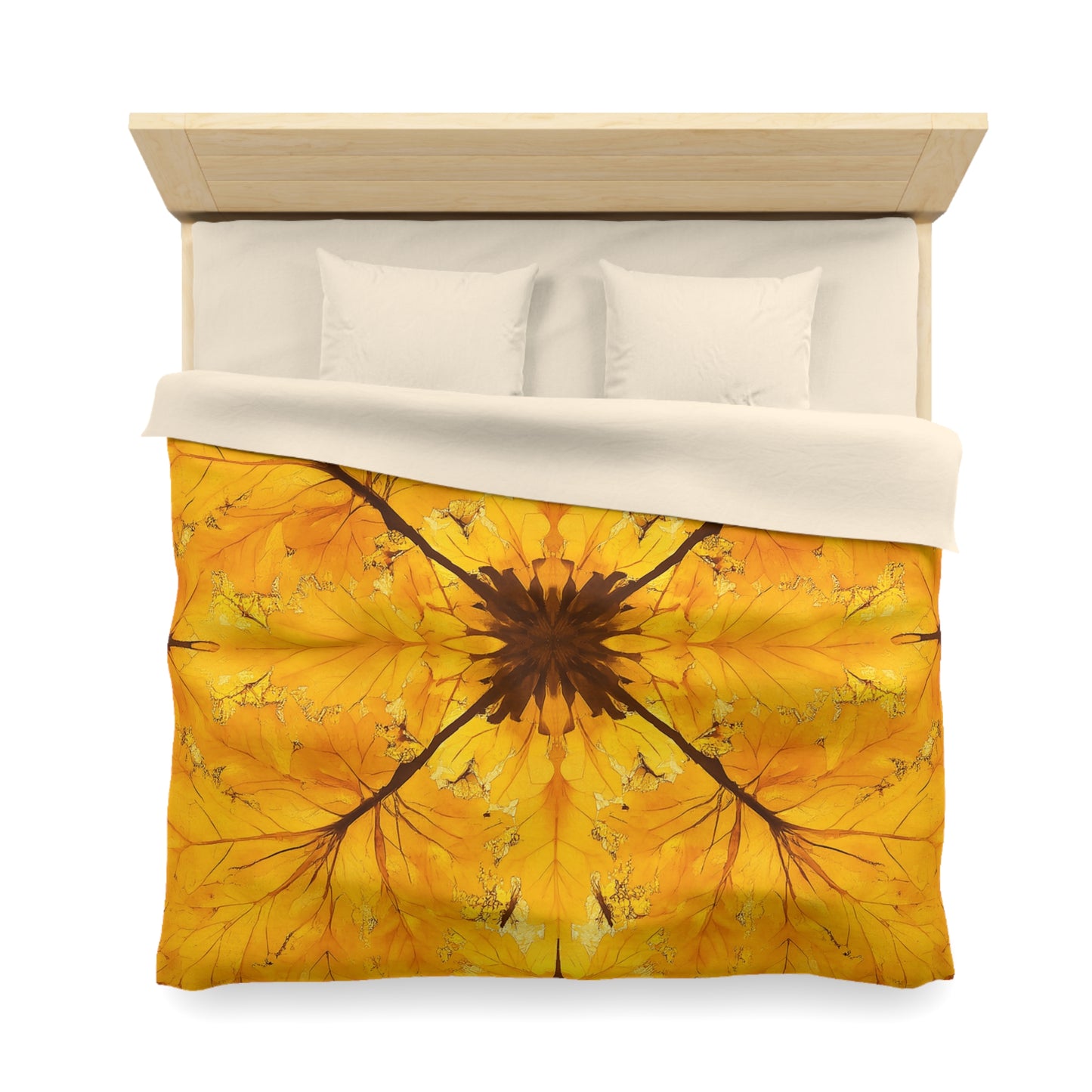 Autumn Leaf Microfiber Duvet Cover | Cozy Bedding for Fall Decor, Nature Lovers, Home Comfort, Gifts for Her, Seasonal Bedroom