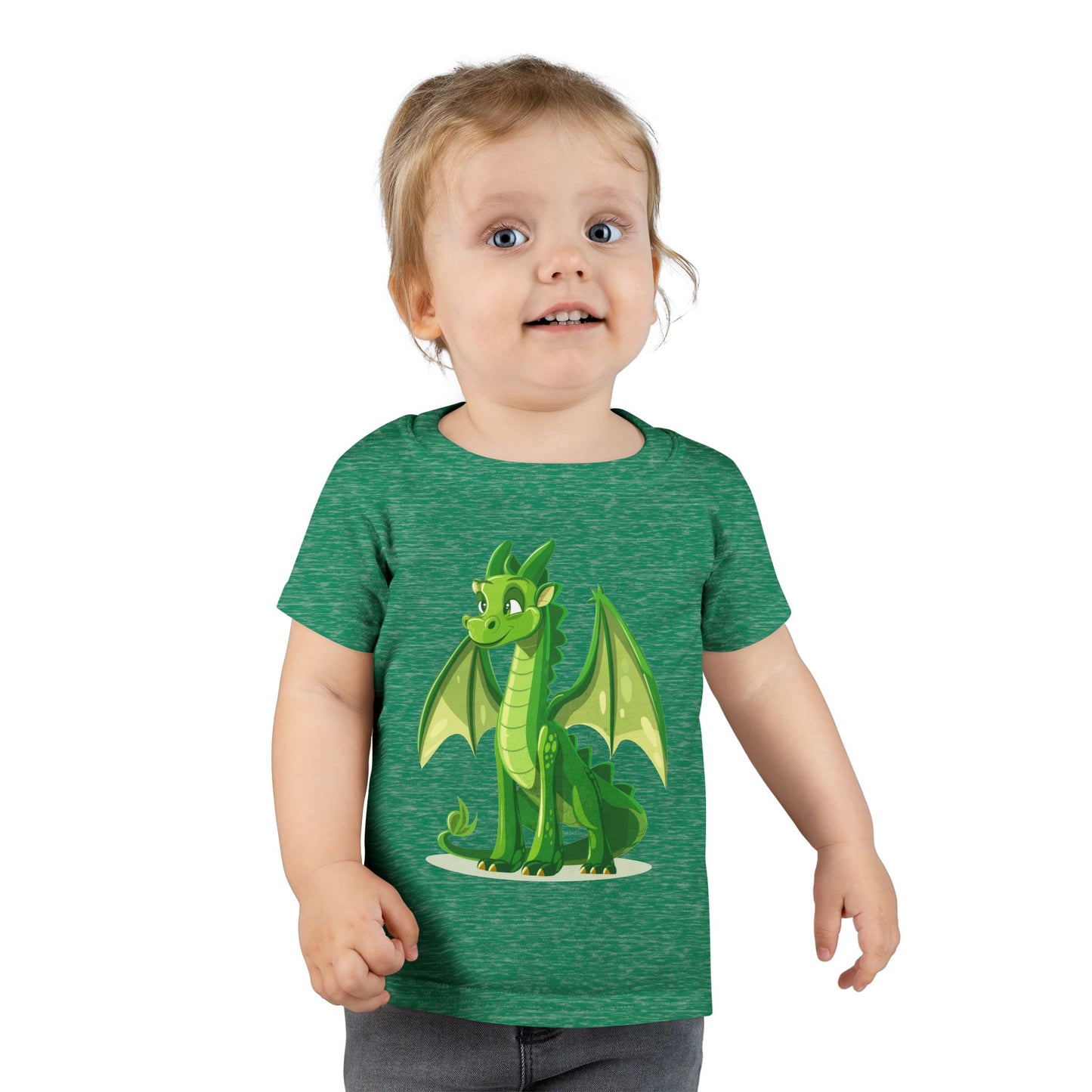 Cute Green Dragon Toddler T-Shirt - Adorable Kids Tee for Playtime and Parties - Unisex Toddler T-Shirt