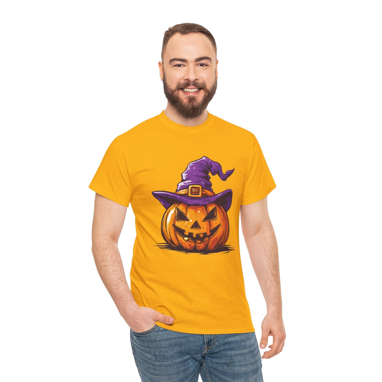 Pumpkin T-shirt - Halloween Tee - Unisex Heavy Cotton Tee - Spooky t-shirt