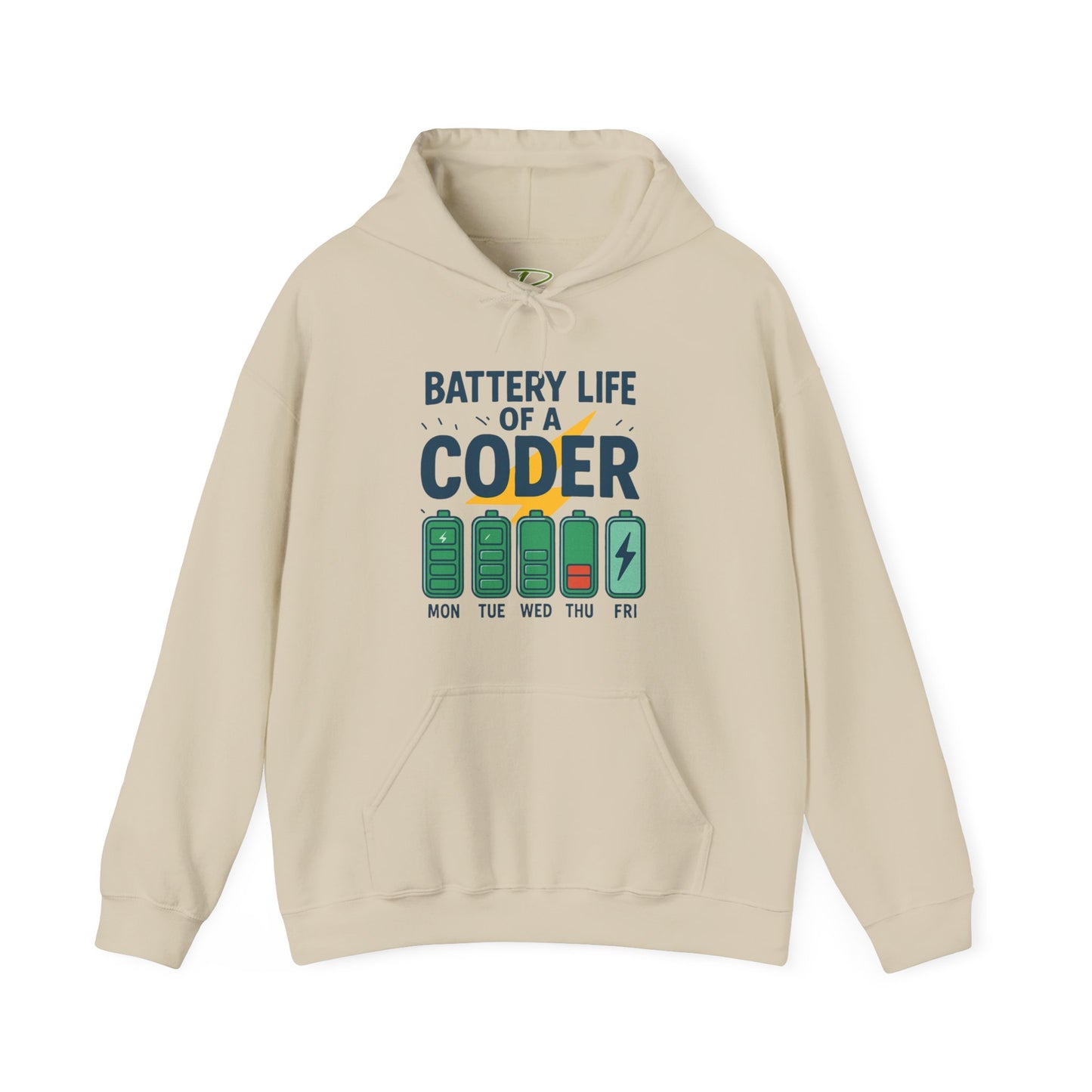 Battery Life of a Coder Hoodie, Programmer Gift, Coding Apparel, Techie Fashion