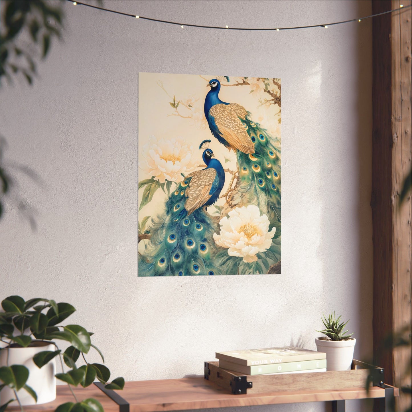 Matte Vertical Peacock Poster