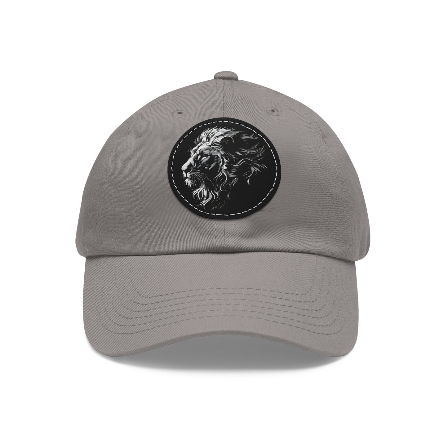 Dad Hat with Leather Patch and Lion Design – Stylish Casual Hat for Animal Lovers