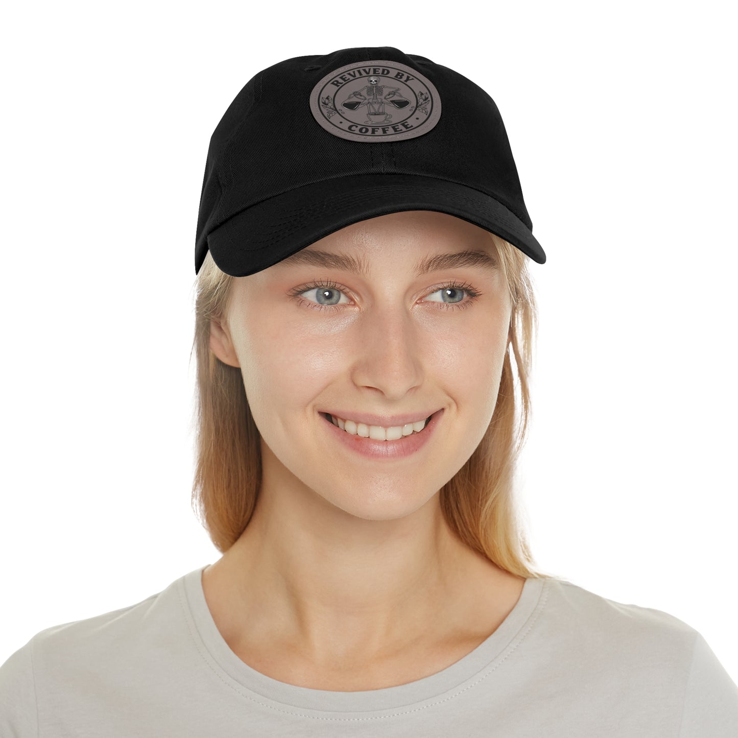 Revived by Coffee Dad Hat with Leather Patch - Perfect Gift for Coffee Lovers