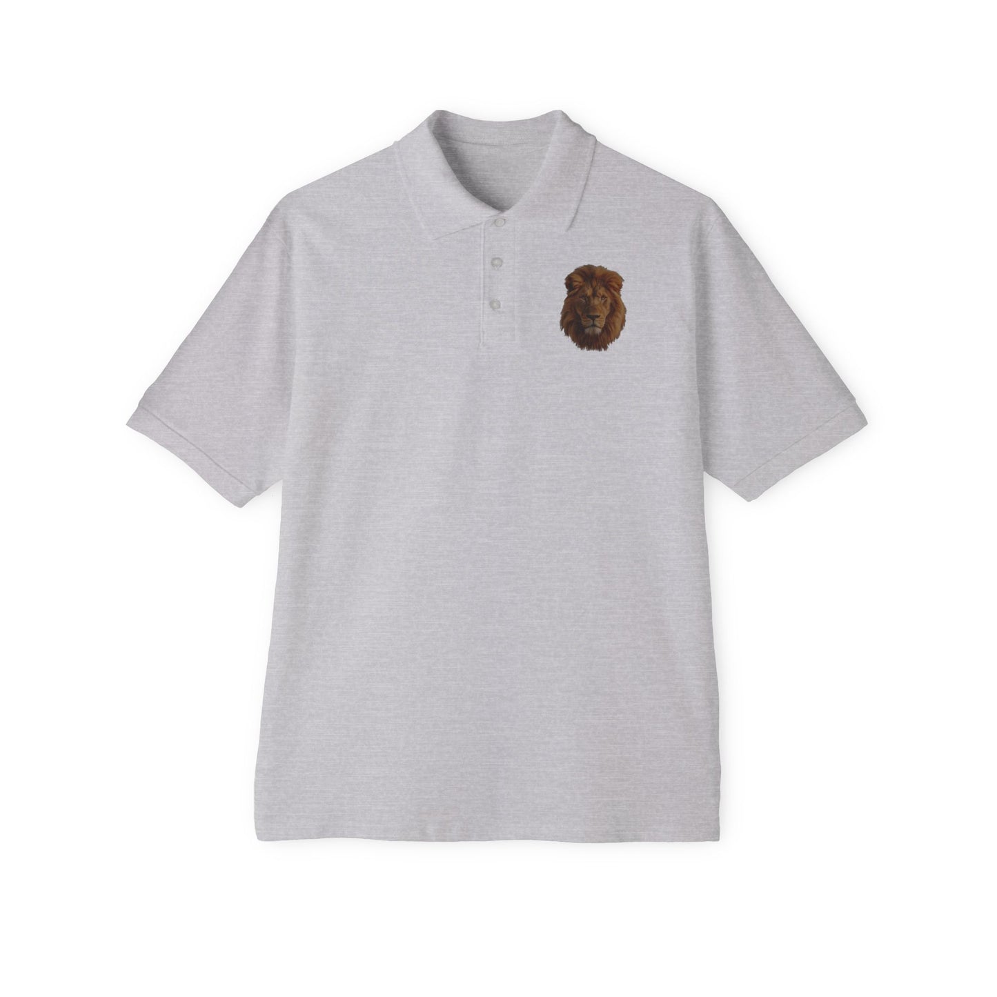 Men's Polo Striking Lion Design