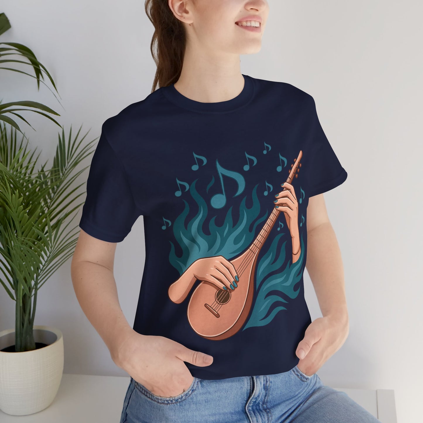 Musical Vibes Tee, Women's Graphic T-Shirt, Music Lover Gift, Casual Wear, Festival Outfit, Band Merch - Lightweight Fabric Tee