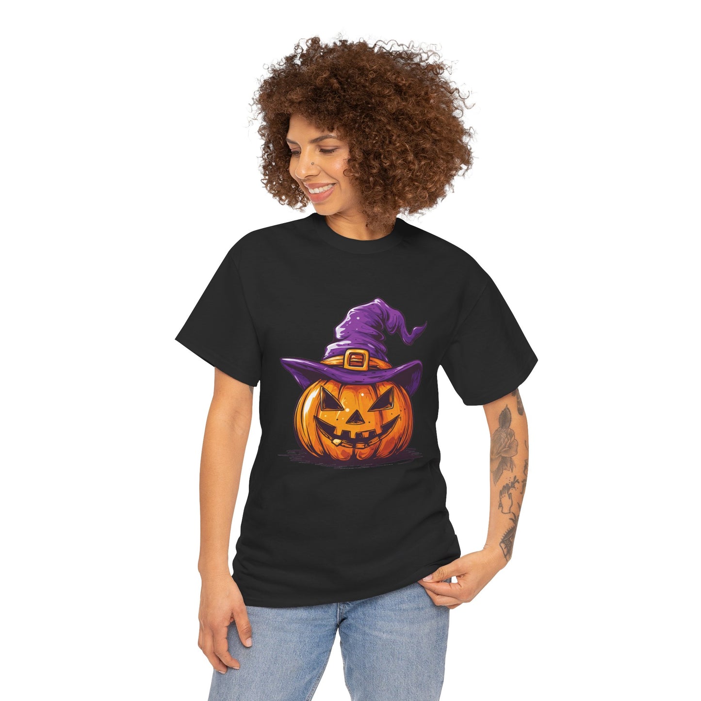 Pumpkin T-shirt - Halloween Tee - Unisex Heavy Cotton Tee - Spooky t-shirt