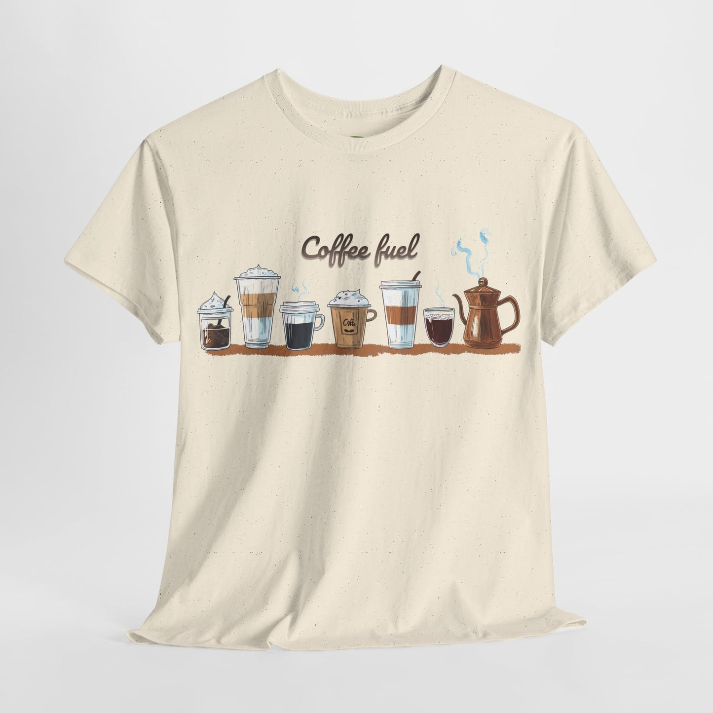 Coffee Cups T-shirt - Unisex Heavy Cotton Tee