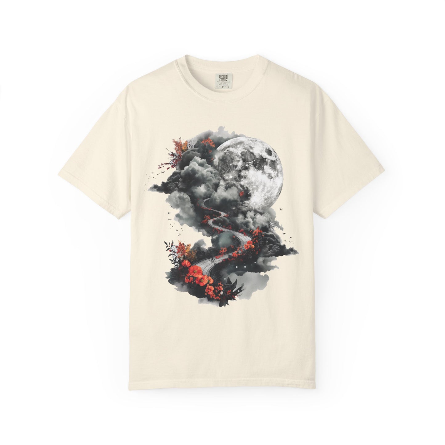 Artistic Moonlit T-Shirt - Soft Unisex Tee, Gift for Nature Lovers, Casual Wear, Boho Style, Handmade Gift