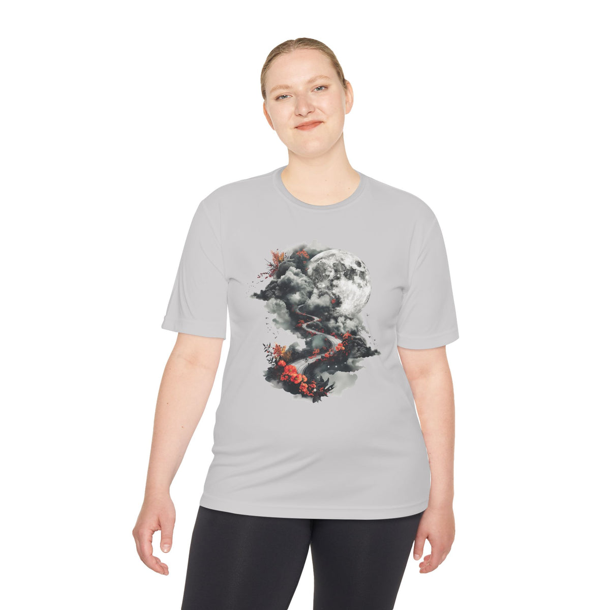 Unisex Wicking Tee Shirts - Beautiful Road Going up to Space T-shirt