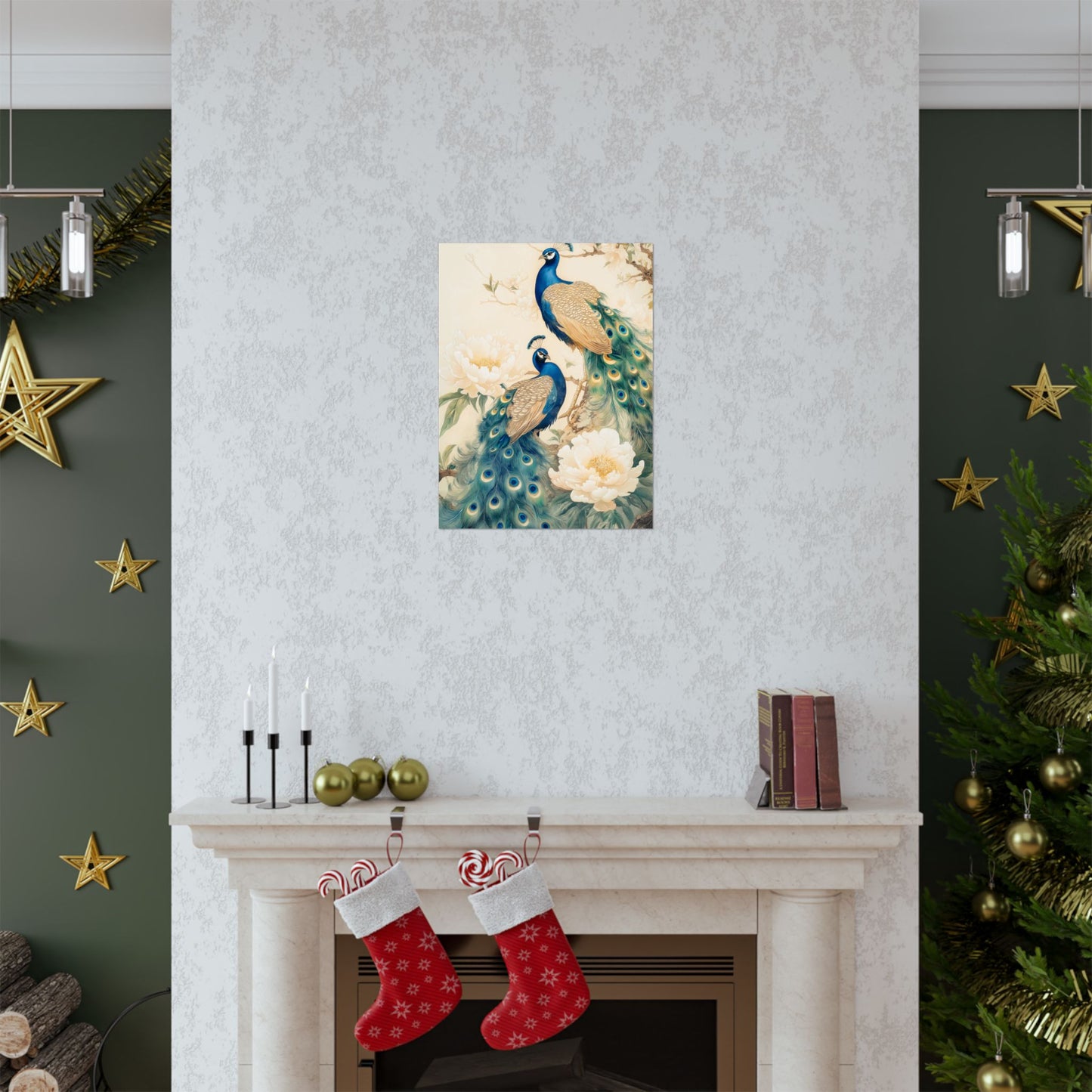 Matte Vertical Peacock Poster