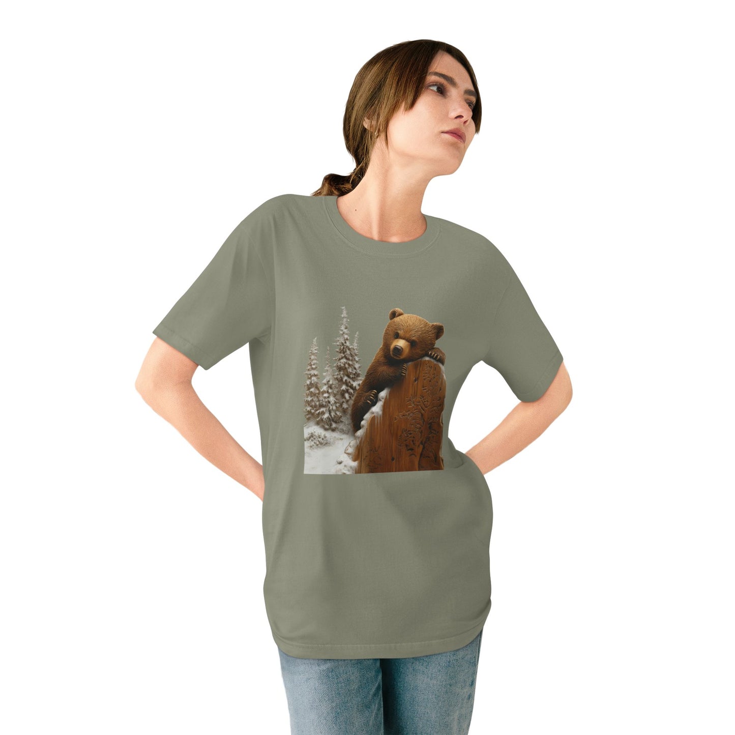 Cozy Bear Wilderness Tee - Perfect for Nature Lovers and Outdoorsy Adventures - Organic Staple T-shirt