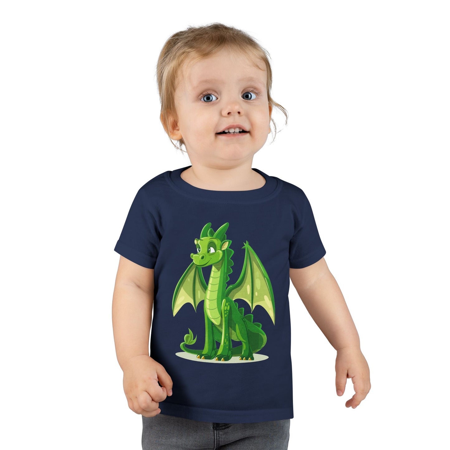 Cute Green Dragon Toddler T-Shirt - Adorable Kids Tee for Playtime and Parties - Unisex Toddler T-Shirt