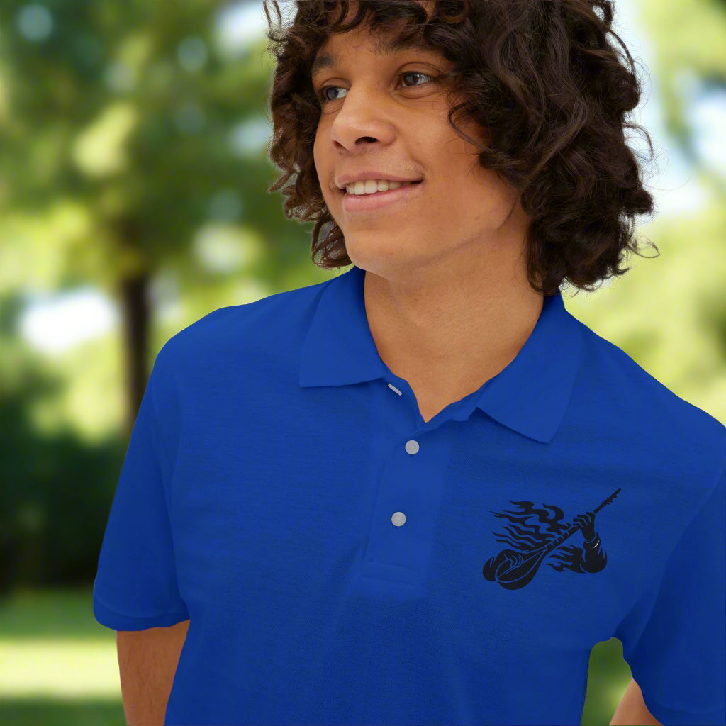 Stylish Men's Polo with Artistic Design, Casual Wear, Gift for Dad, Summer Fashion, Comfortable Polo Shirt