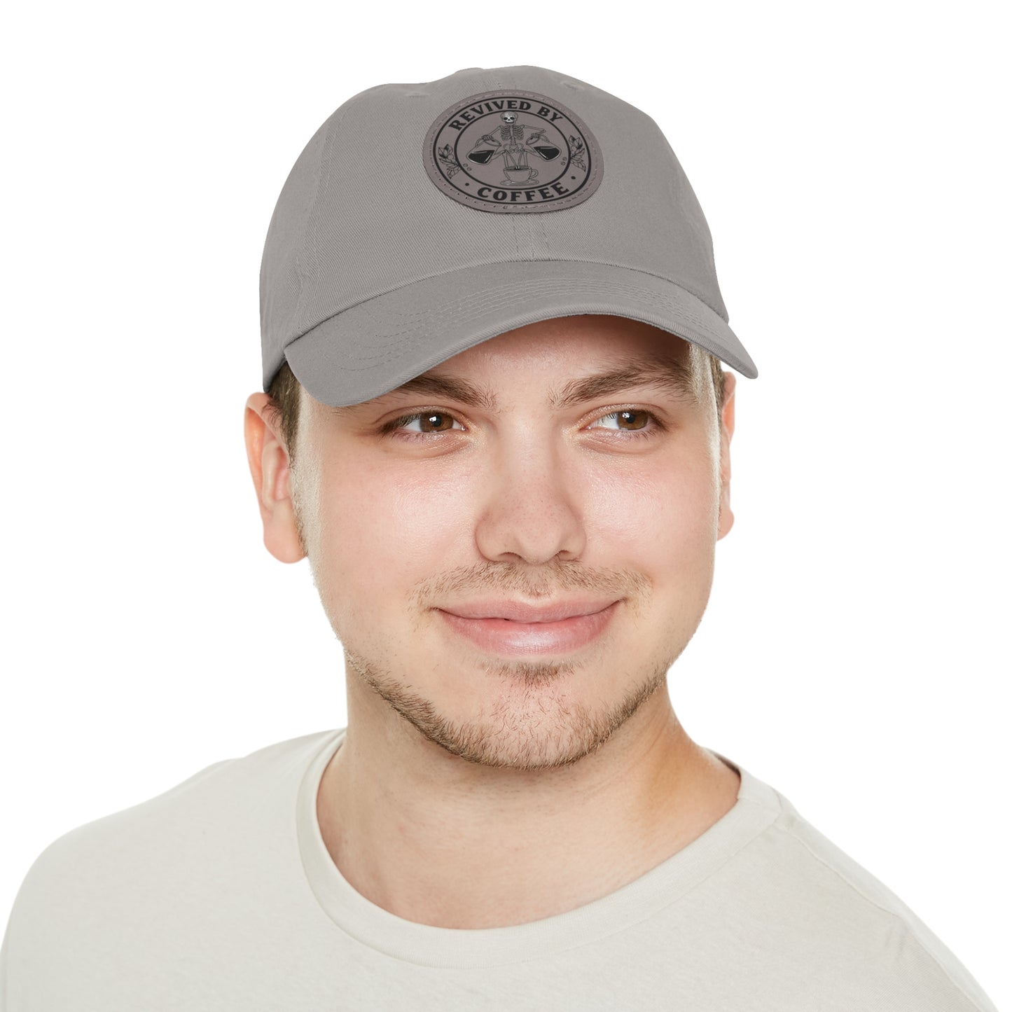 Revived by Coffee Dad Hat with Leather Patch - Perfect Gift for Coffee Lovers