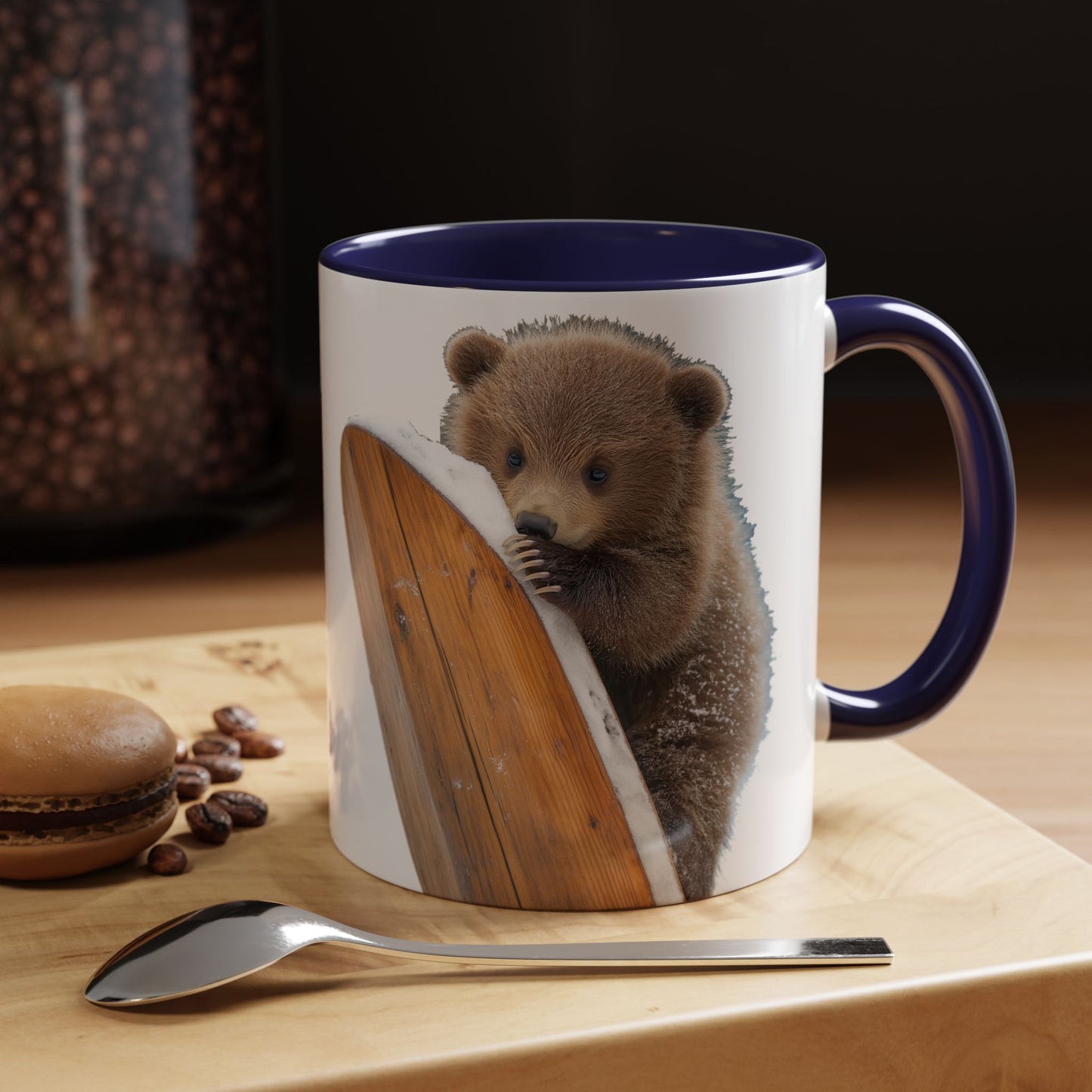 Bear Accent Watercolor Coffee Mug, (11oz, 15oz)