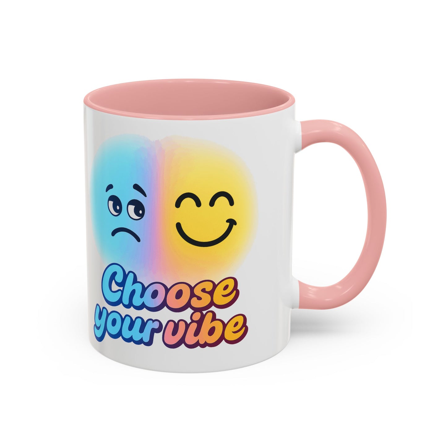 Choose Your Vibe Coffee Mug - Fun Accent Mug for Positive Energy, Happy Mood Gifts, Coffee Lovers, Unique Cup for Home or Office
