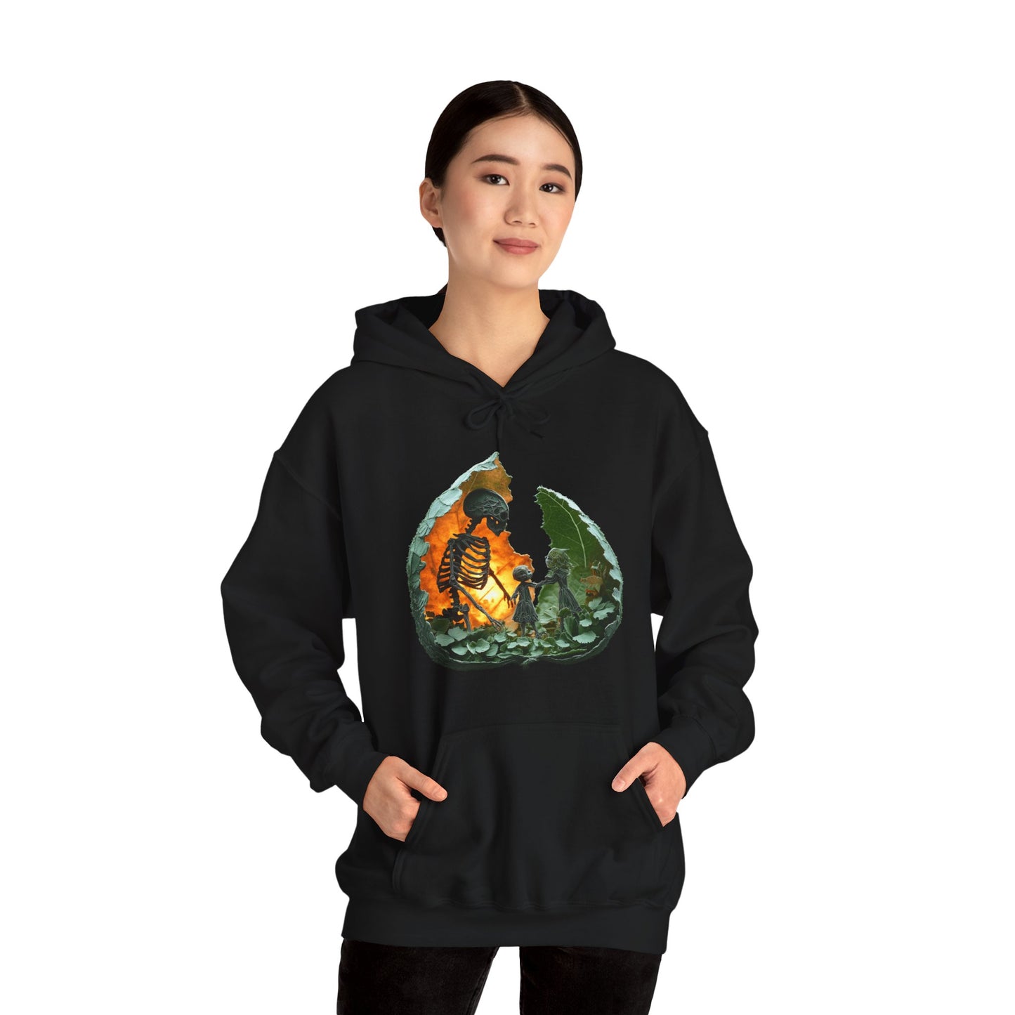 Unisex Heavy Blend™ Hooded Sweatshirt - Skeleton Design Hoodie