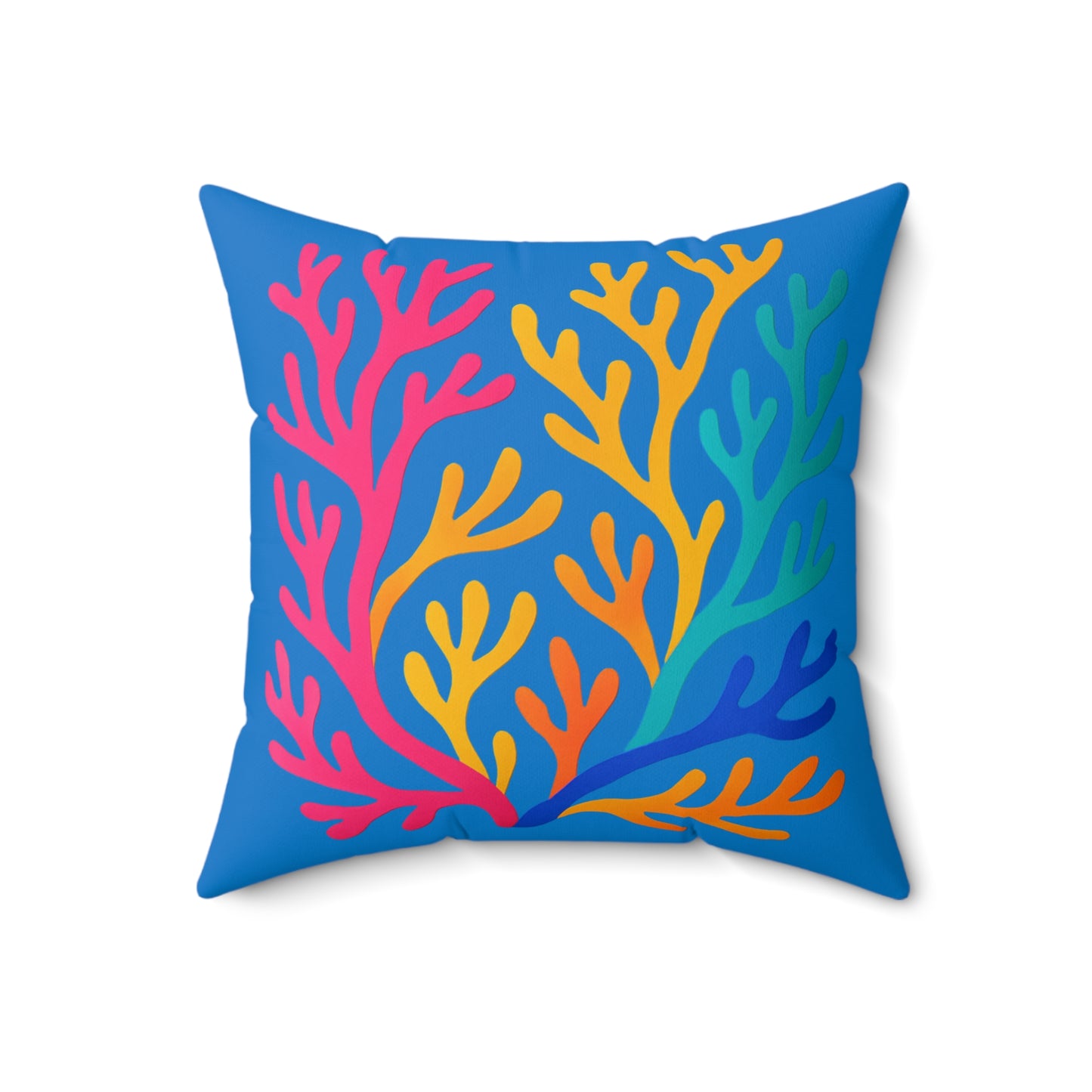 Colorful Coral Design Square Pillow - Cozy Home Accent