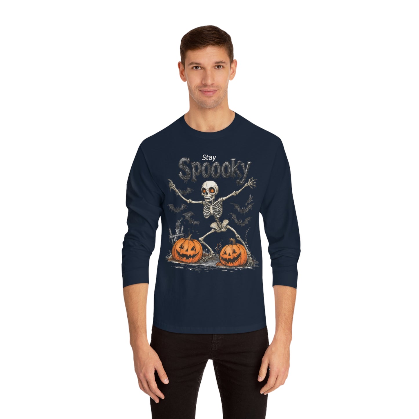 Unisex Classic Long Sleeve T-Shirt - Spooky Long Sleeve Tee