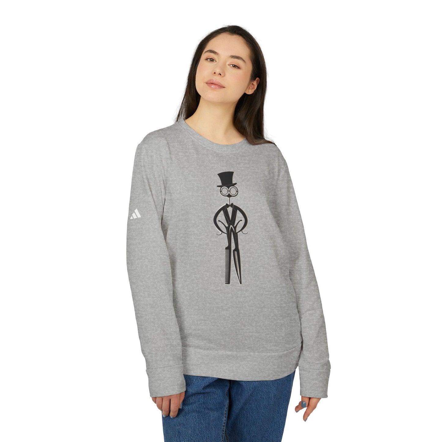 Adidas Unisex Fleece Crewneck Sweatshirt – Barber Art Edition Sweatshirt