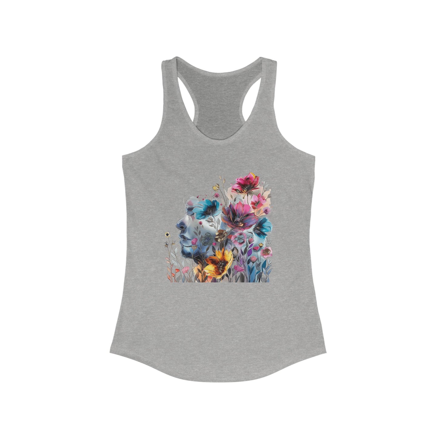 Watercolor Women's Ideal Racerback Tank - Attractive Colorful Miniature Racerback Tank Top - Summer Top