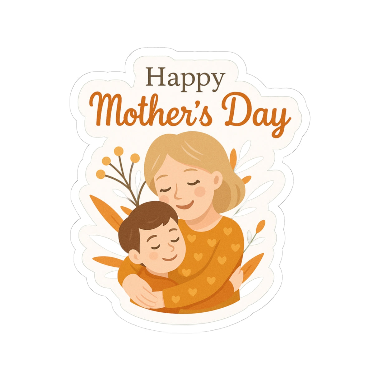 Happy Mother's Day Kiss-Cut Stickers - Perfect for Gifts and Celebrations