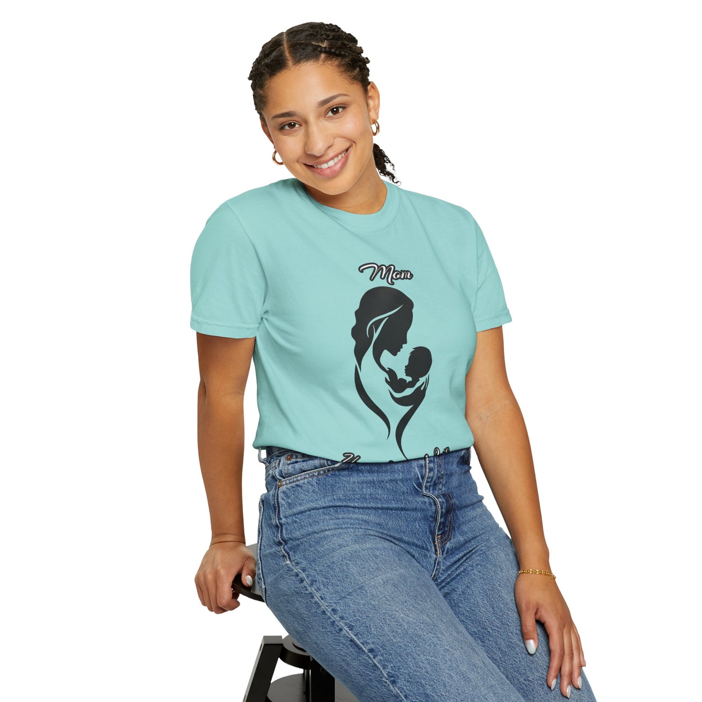 Garment-Dyed T-shirt - Mom's Unconditional Love Design