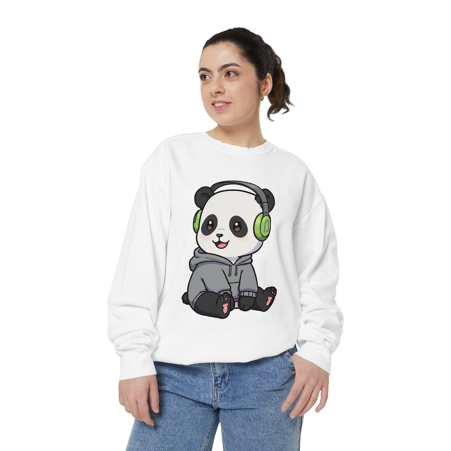 Cute Panda Graphic Sweatshirt - Cozy Unisex Wear for Animal Lovers