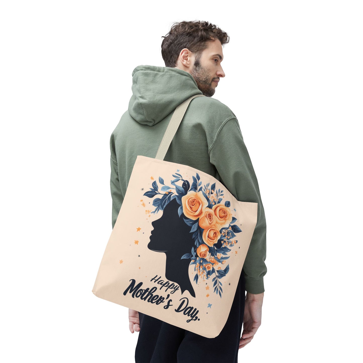 Happy Mother's Day Floral Tote Bag – Perfect Gift for Moms and Caregivers