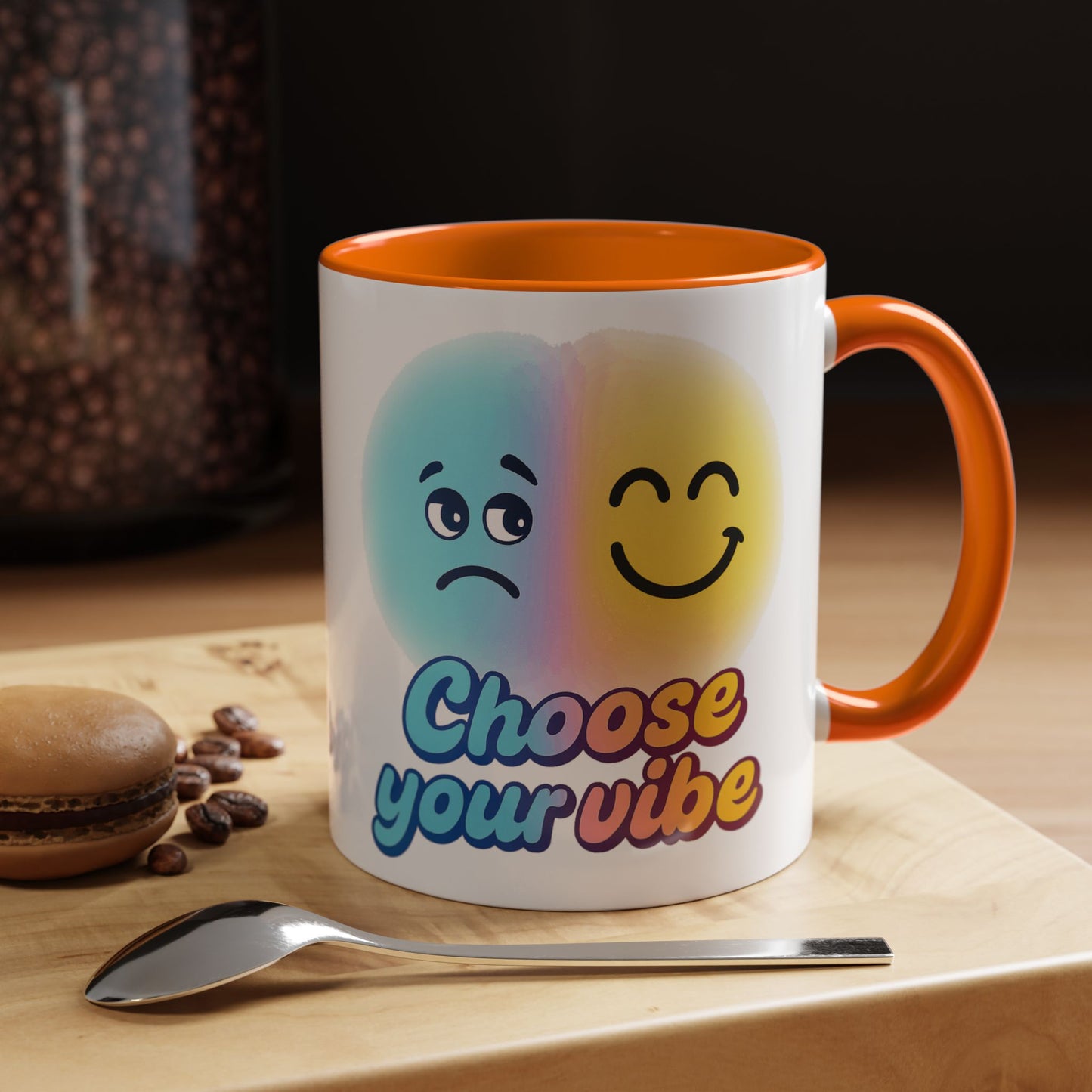 Choose Your Vibe Coffee Mug - Fun Accent Mug for Positive Energy, Happy Mood Gifts, Coffee Lovers, Unique Cup for Home or Office