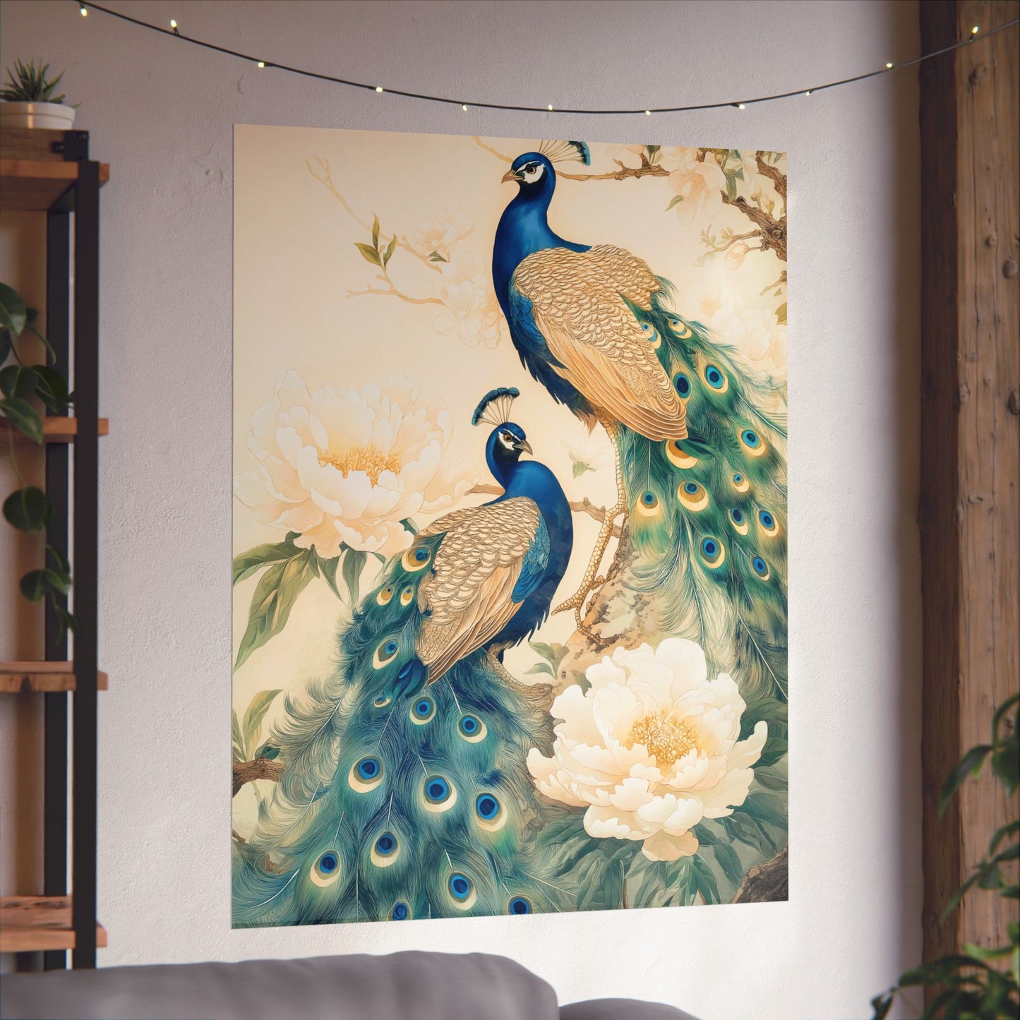 Matte Vertical Peacock Poster