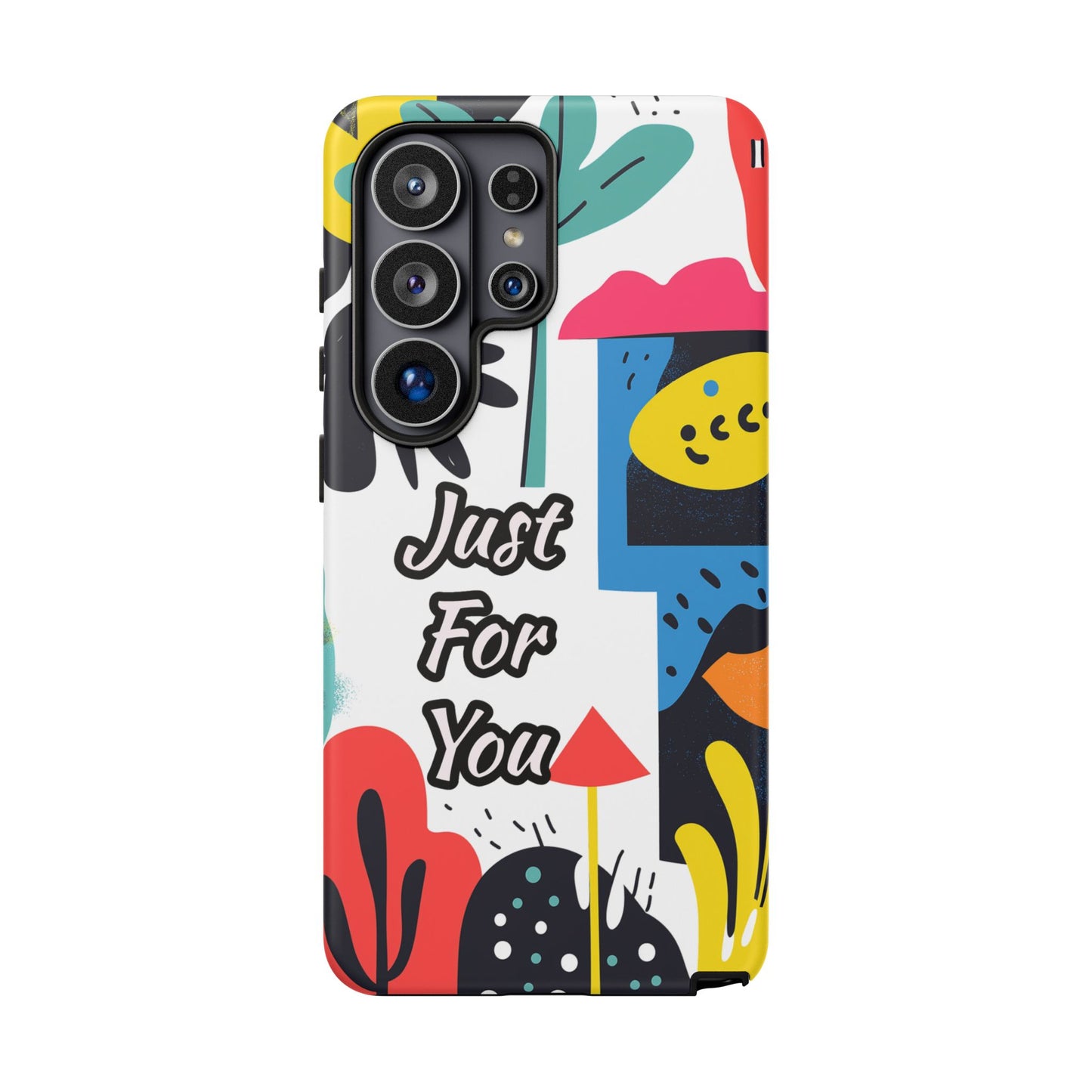 Colorful Phone Case with "Just For You" Design - Fun Gift, Unique Phone Accessory, Vibrant Design, Custom Gift Idea, Personal Touch