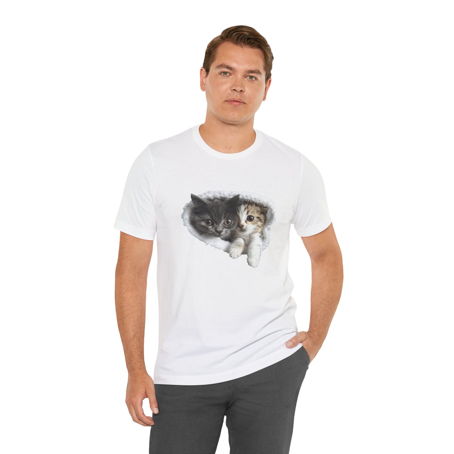 Cute Cats T-shirt for Cat Lovers - Lightweight Fabric Tee