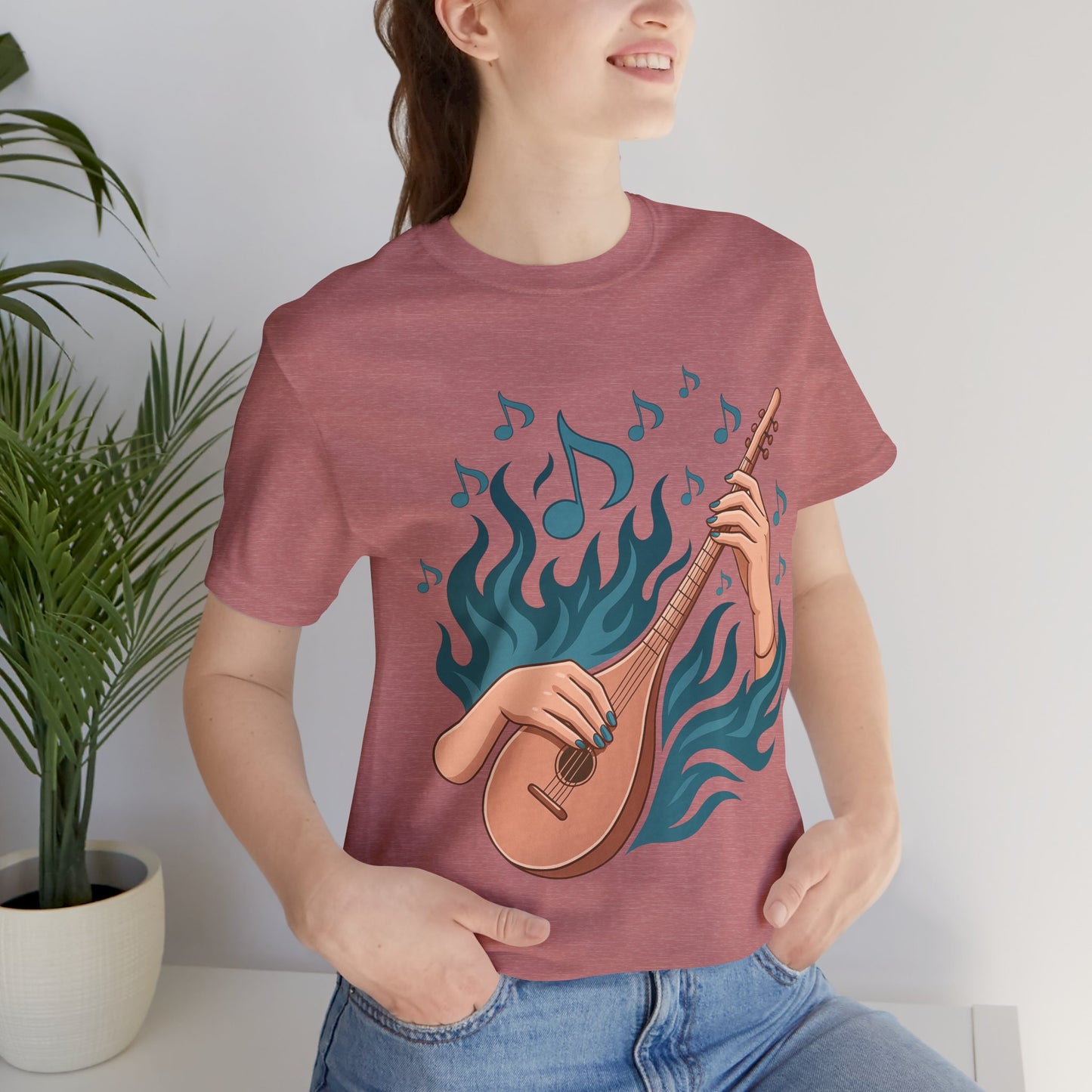 Musical Vibes Tee, Women's Graphic T-Shirt, Music Lover Gift, Casual Wear, Festival Outfit, Band Merch - Lightweight Fabric Tee